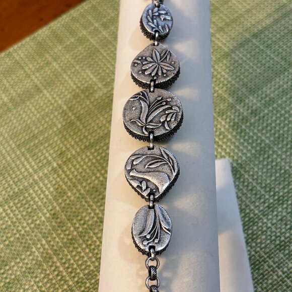 Lucky Brand Chunky Green and silver link Bracelet - Picture 5 of 11